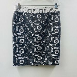 Elegant Black and White Patterned Skirt